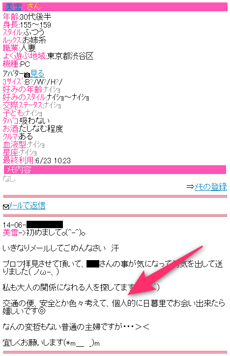 援デリ業者からの直接的な内容のメール