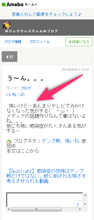 amebaブログの記事